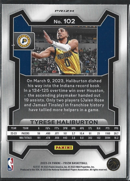 Tyrese Haliburton Prizm Red Cracked Ice