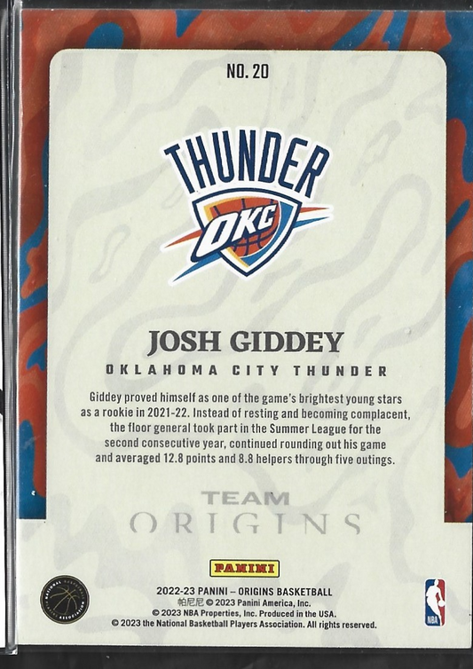 Josh Giddey Team Origins