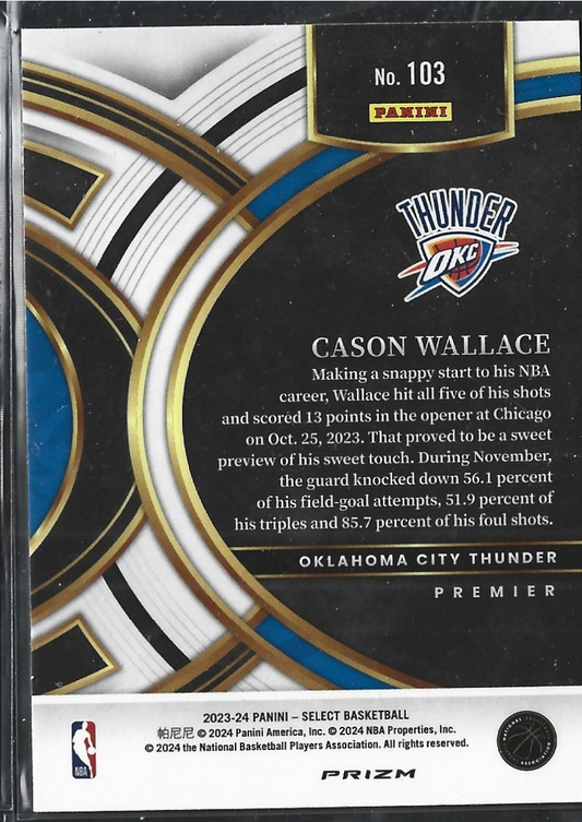 Cason Wallace Select Premier Green Flash