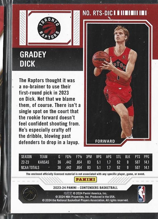 Gradey Dick Rookie Ticket
