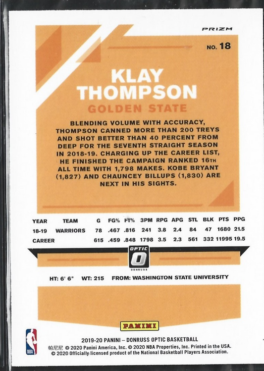 Klay Thompson Optic Gold Wave