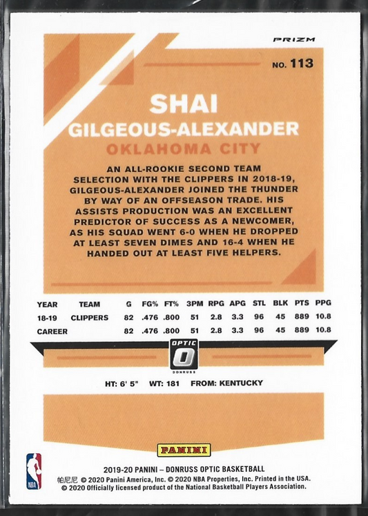 Shai Gilgeous-Alexander Optic Ruby Wave