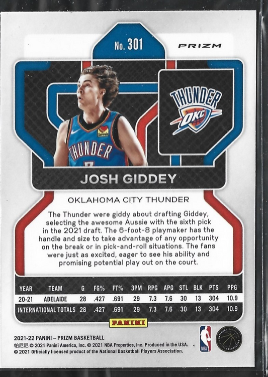 Josh Giddey Prizm RC Silver