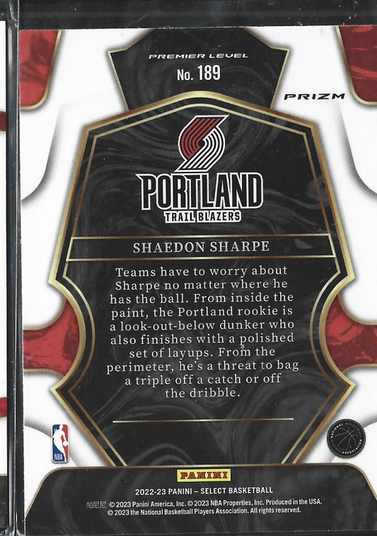 Shaedon Sharpe Select Premier Tricolor