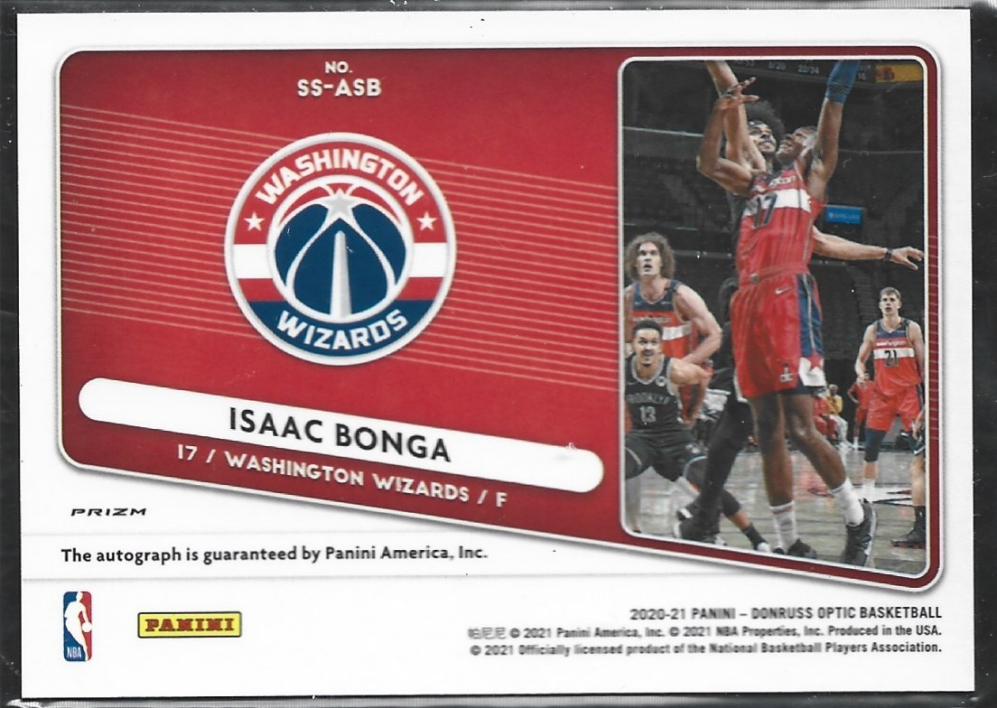 Isaac Bonga Signature Series Purple Auto
