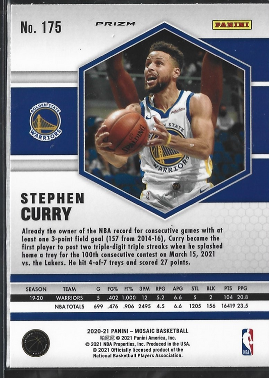 Stephen Curry Silver Mosaic