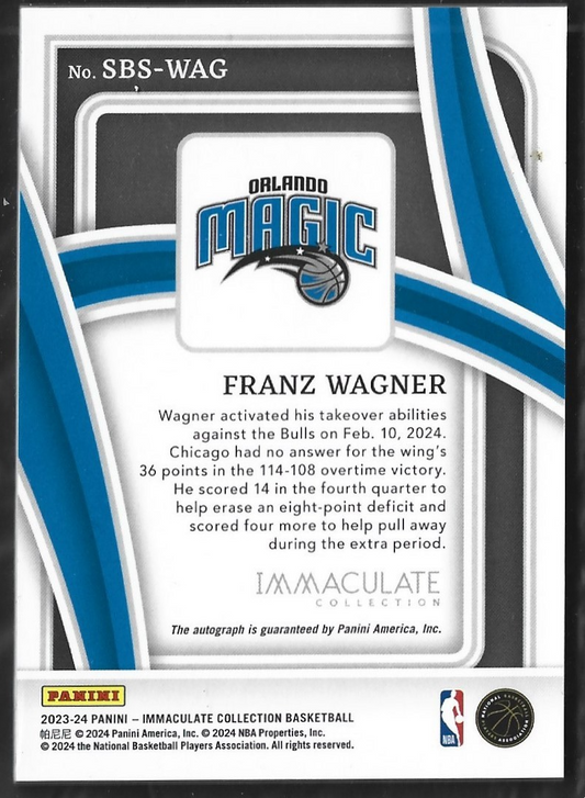 Franz Wagner Immaculate Collection Auto /99