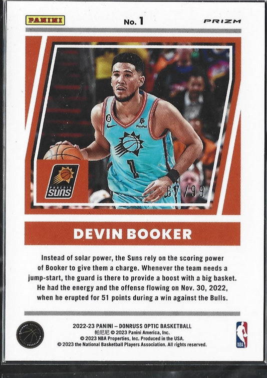Devin Booker Elite Dominators Gold Red /99