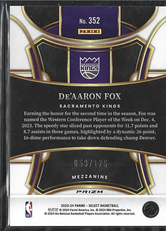 De'Aaron Fox Mezzanine Red /175