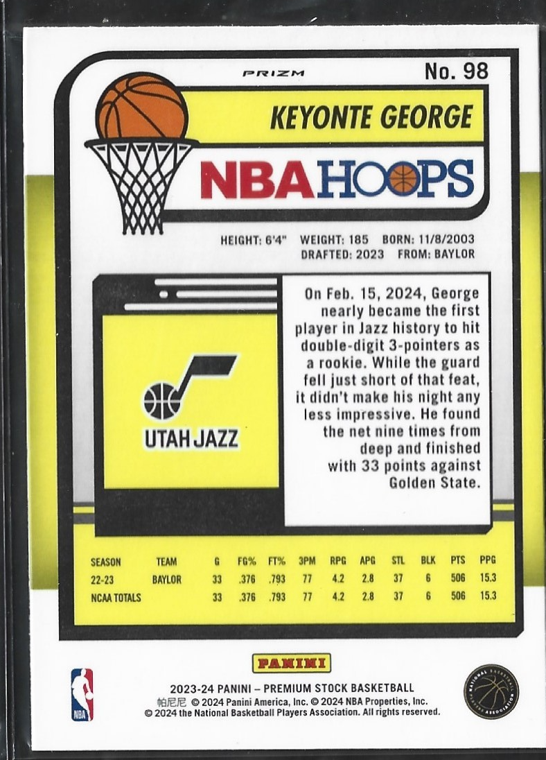 Keyonte George Hoops Premium Seismic