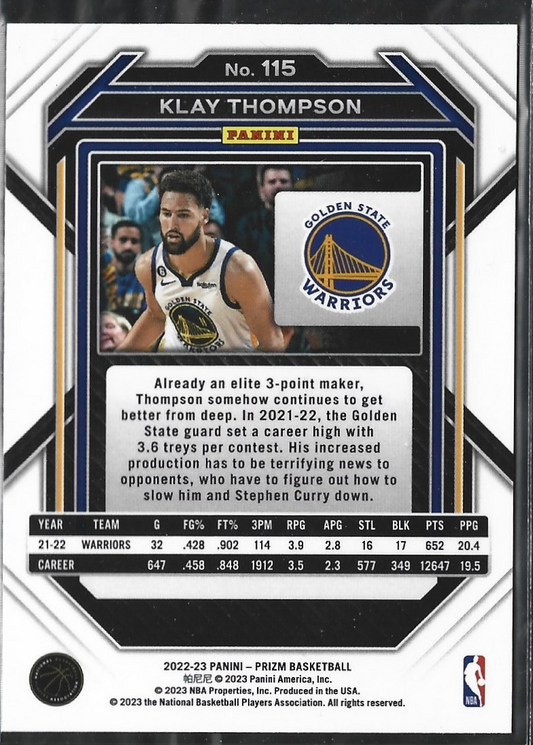 Klay Thompson Prizm 2022-23