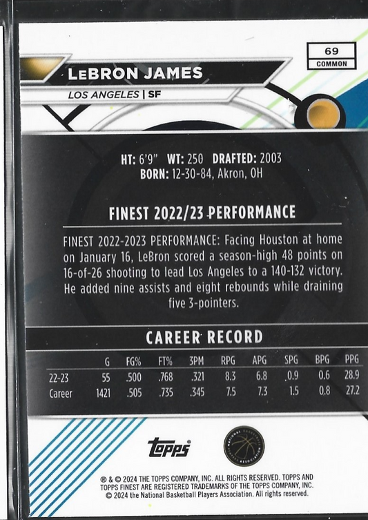 Lebron James Topps Finest