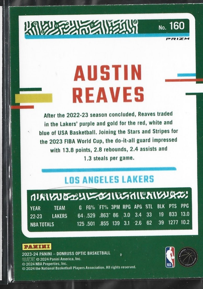 Austin Reaves Optic Pink Hyper