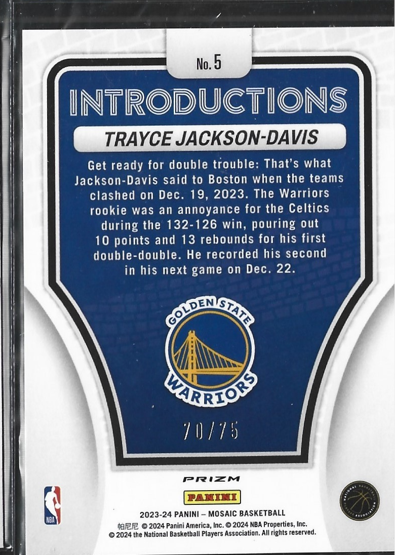 Trayce Jackson-Davis Introductions Green /75