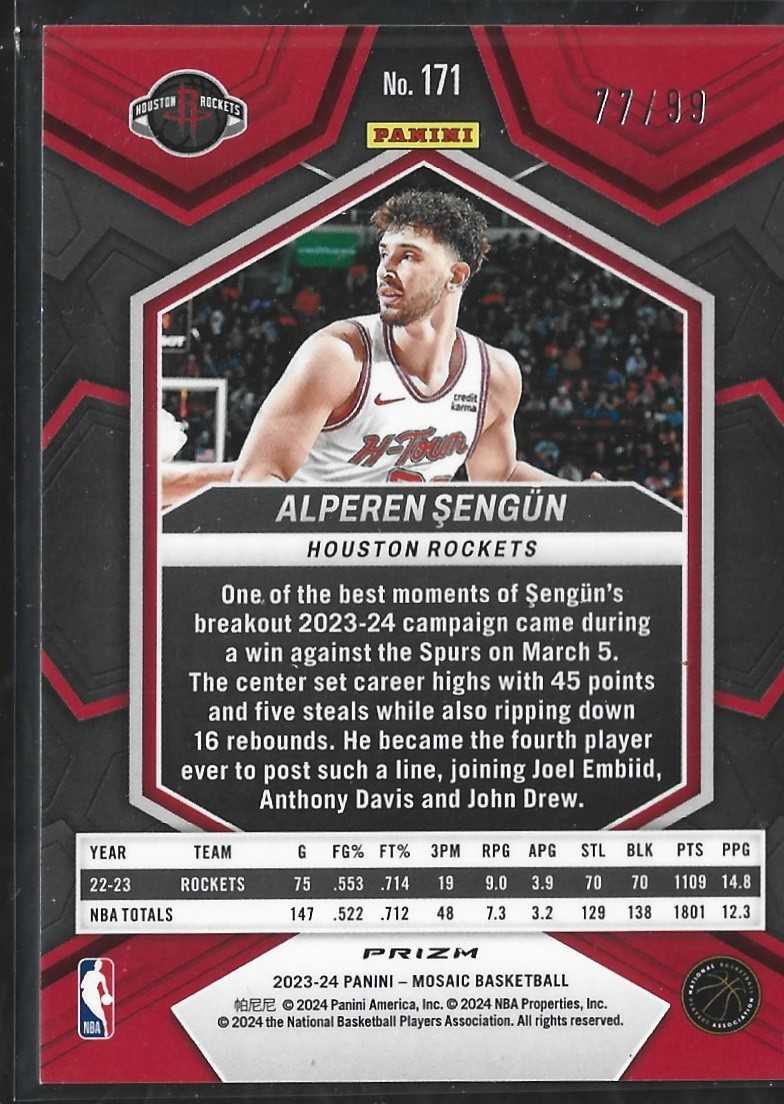 Alperen Sengun Mosaic Purple /99