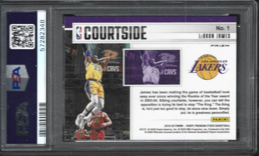 Lebron James Hoops Premium Stock Courtside Blue PSA 10