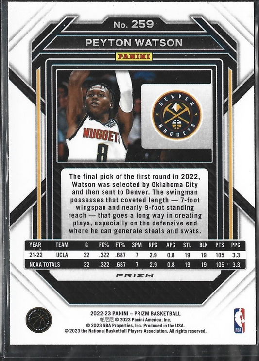 Peyton Watson Prizm Silver