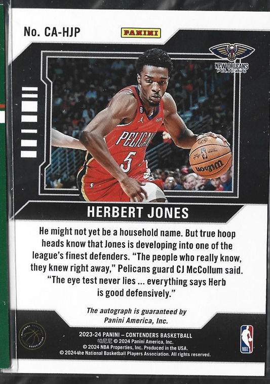 Herbert Jones Contenders Autographs /49