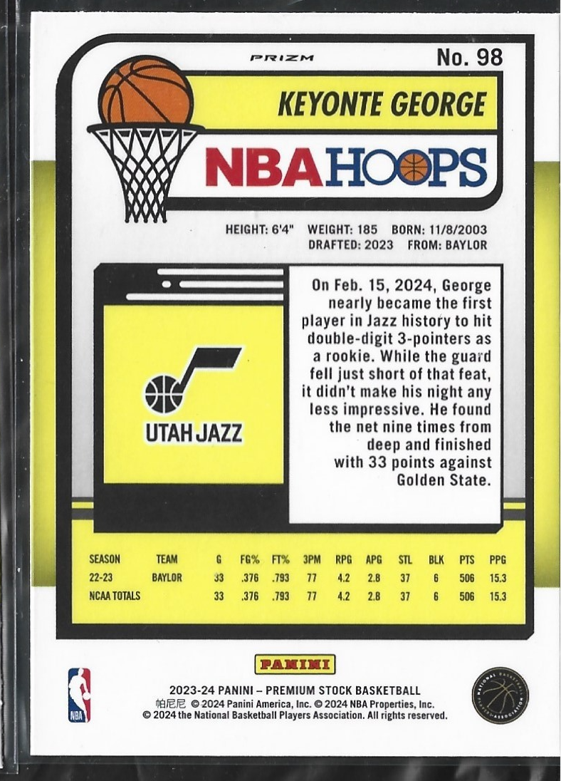 Keyonte George Hoops Premium Cracked Ice