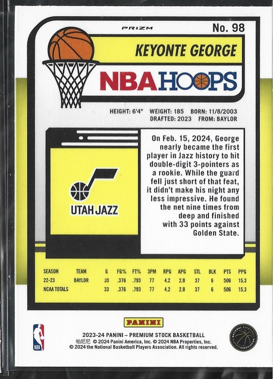 Keyonte George Hoops Premium Cracked Ice