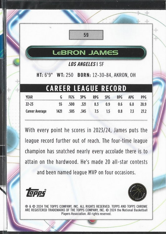 Lebron James Topps Chrome