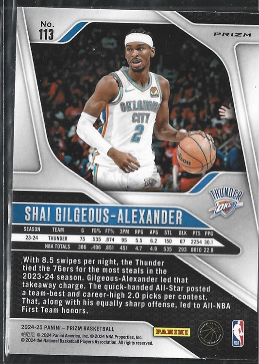Shai Gilgeous-Alexander Prizm Red Cracked Ice