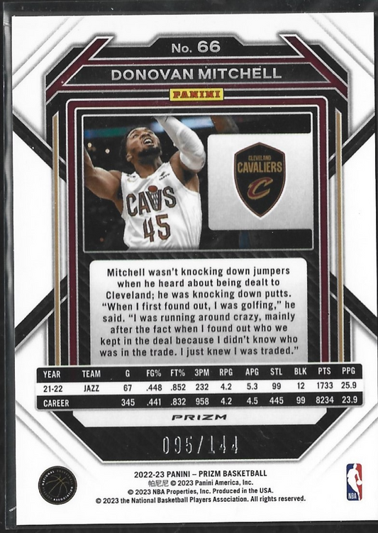 Donovan Mitchell Prizm Blue Sparkle /144