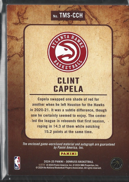 Clint Capela Treasured Materials Game-used Auto /99