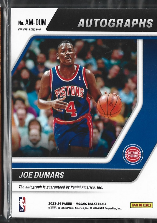 Joe Dumars Mosaic Autographs