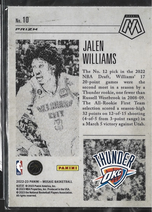 Jalen Williams Notoriety Silver Mosaic