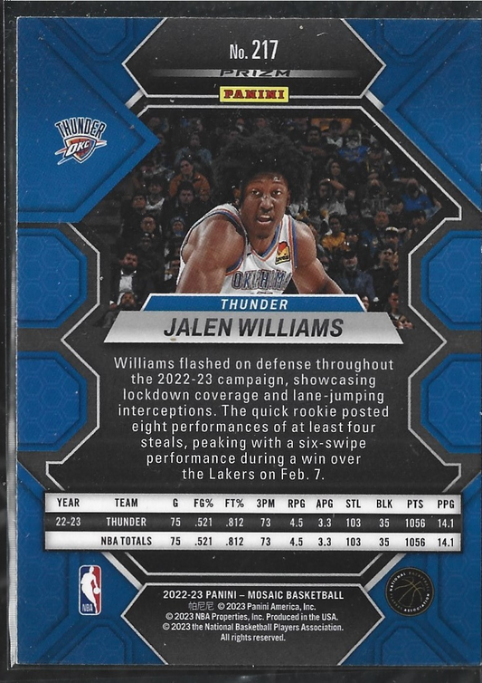 Jalen Williams Silver Mosaic