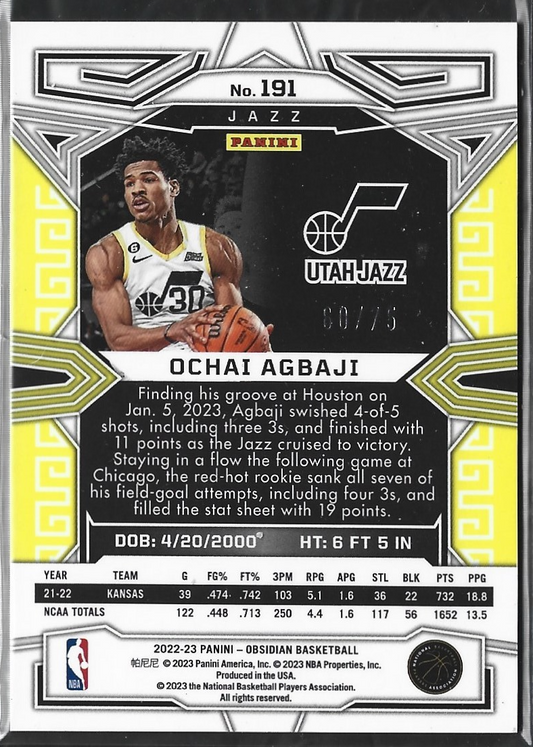 Ochai Agbaji Obsidian Red Green /75