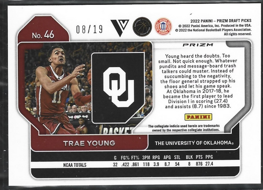 Trae Young Prizm University of Oklahoma Shimmer /19