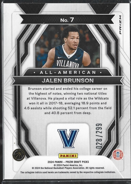 Jalen Brunson All-American Red Pulsar /299