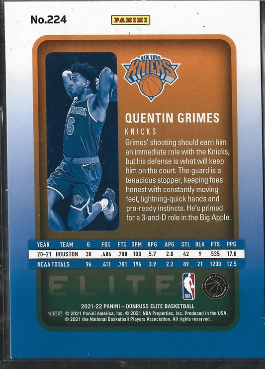 Quentin Grimes Elite Purple /49