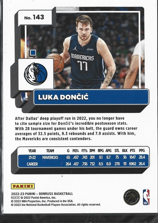 Luka Doncic Donruss Green Laser