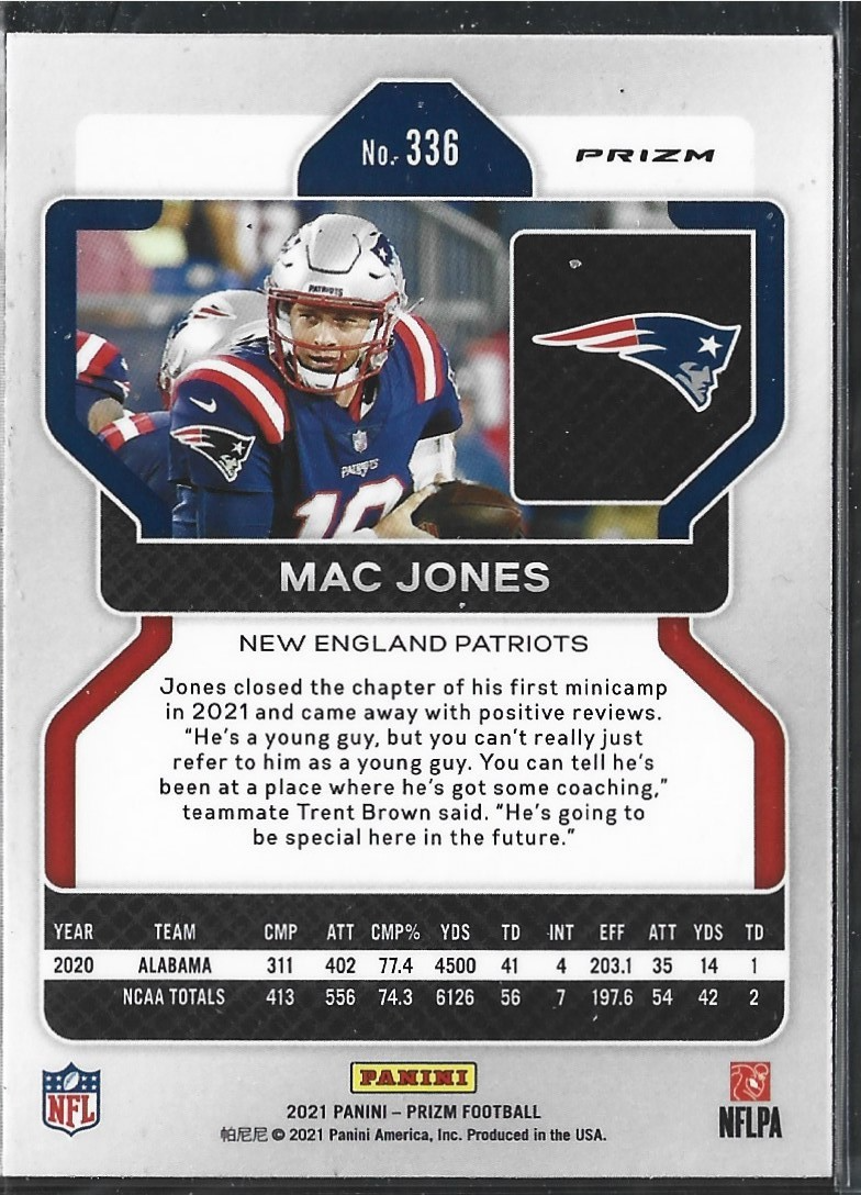Mac Jones Prizm Green Pulsar