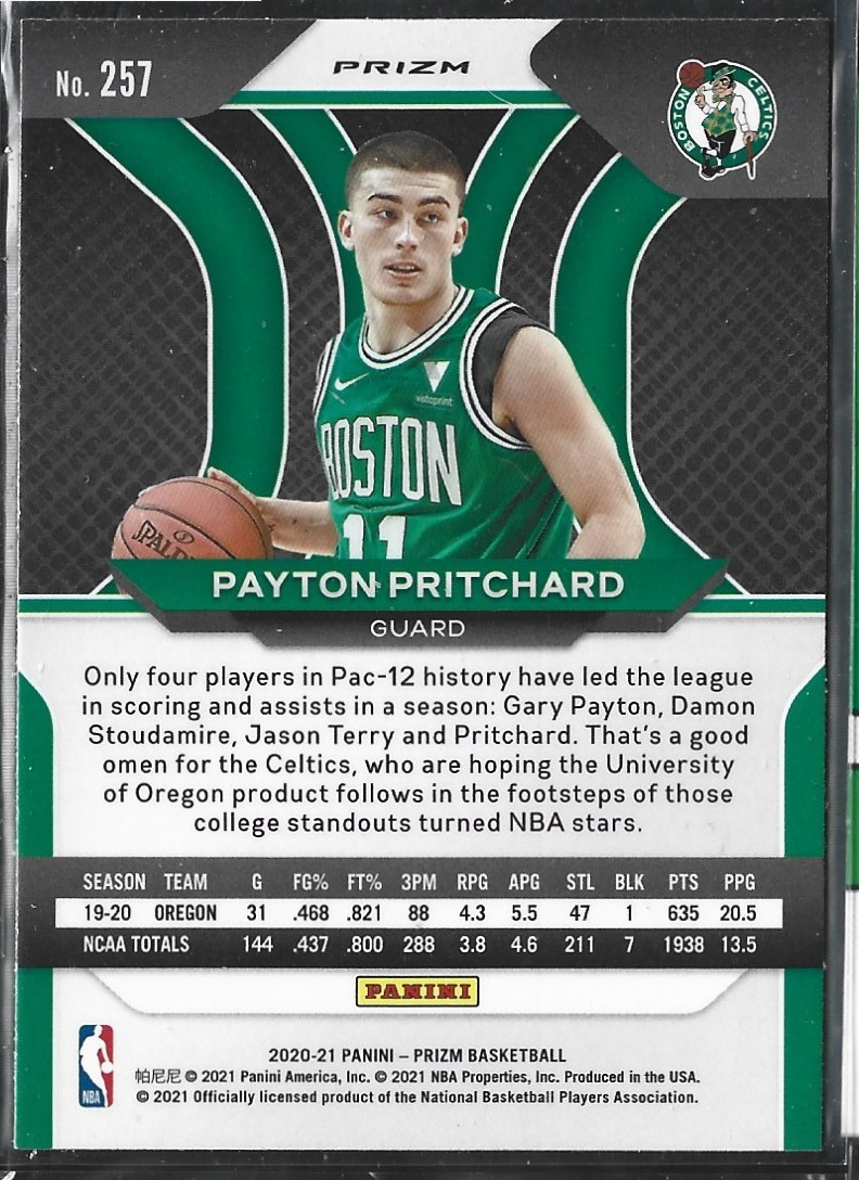 Payton Pritchard Prizm RC Pink Cracked Ice
