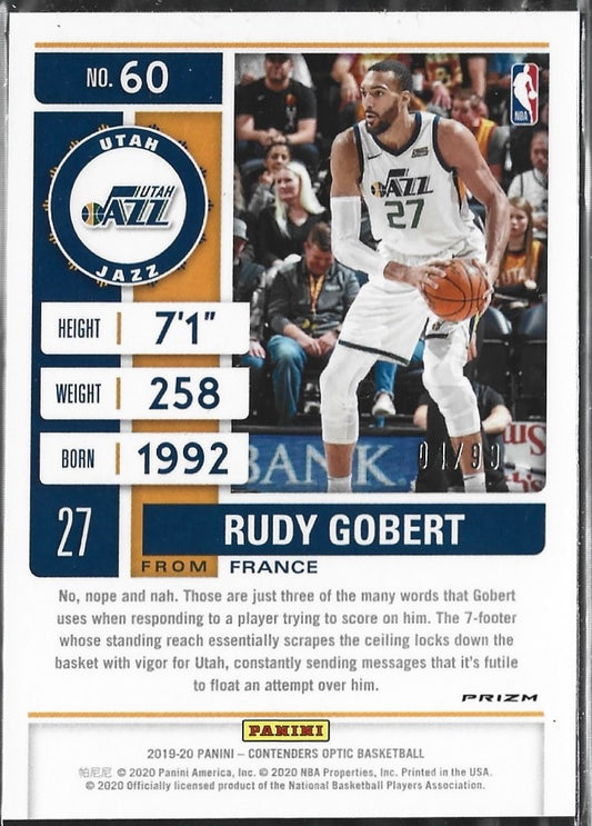 Rudy Gobert Season Ticket Blue /99