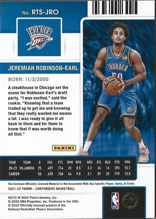 Jeremiah Robinson-Earl Rookie Ticket