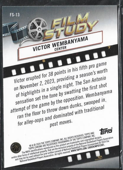 Victor Wembanyama Film Study Green Refractor