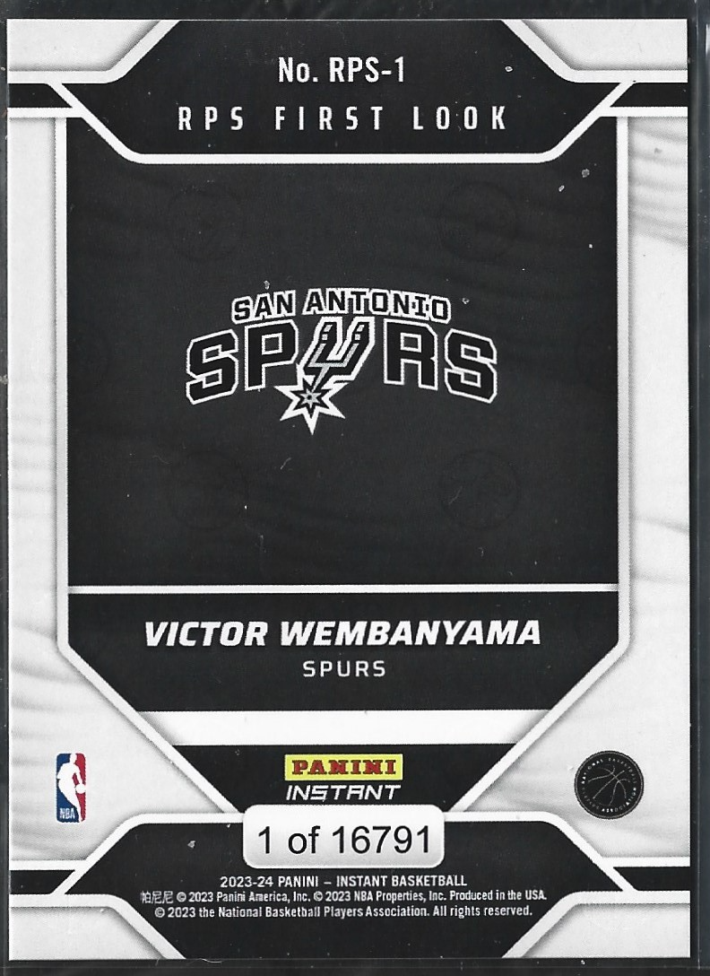 Victor Wembanyama Panini Instant RPS /16791