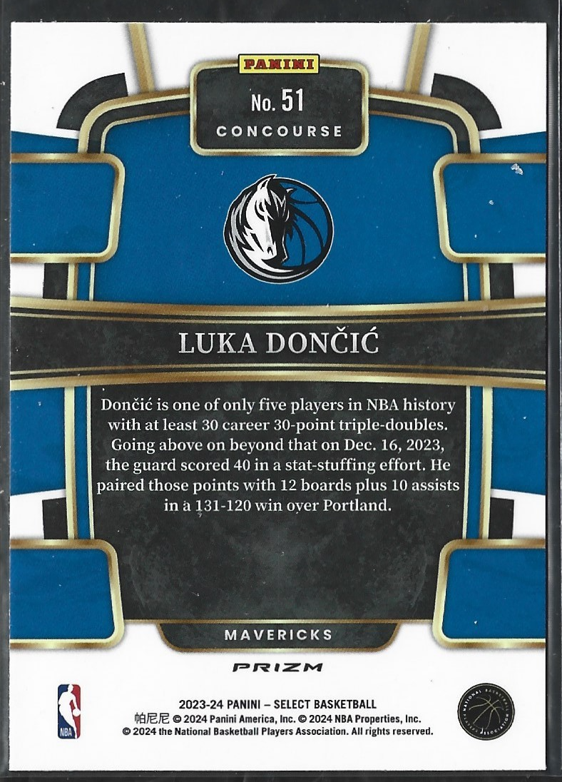 Luka Doncic Select Concourse Blue Cracked Ice