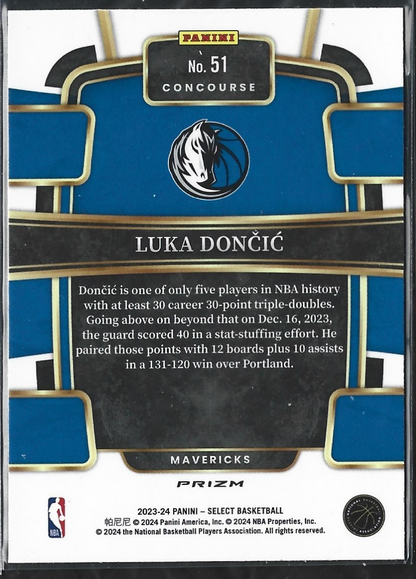 Luka Doncic Select Concourse Silver