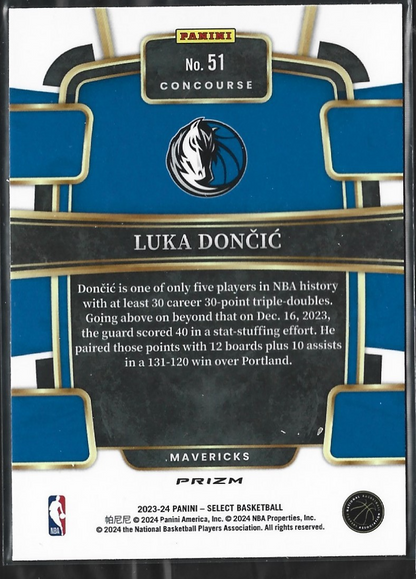 Luka Doncic Select Concouse Silver