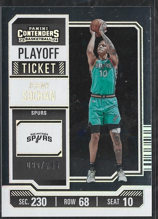 Jeremy Sochan Playoff Ticket /249