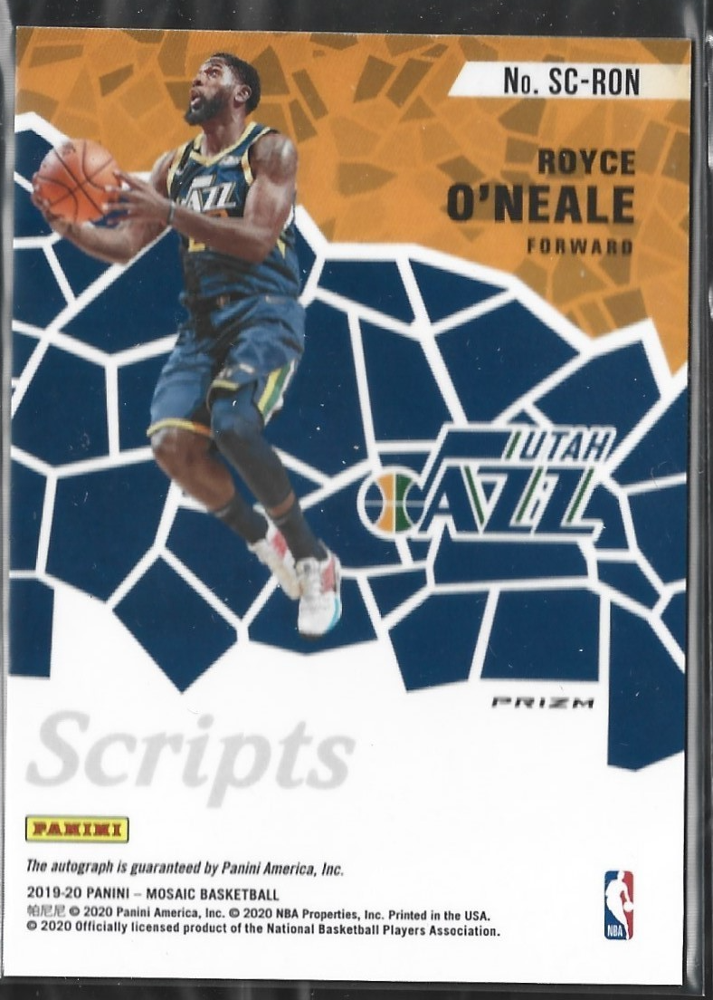 Royce O'neale Mosaic Scripts Auto