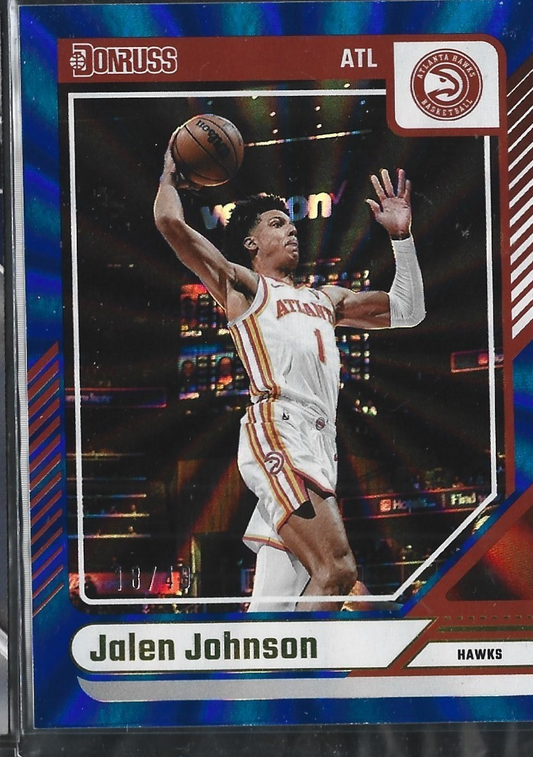 Jalen Johnson Donruss Blue Laser /49