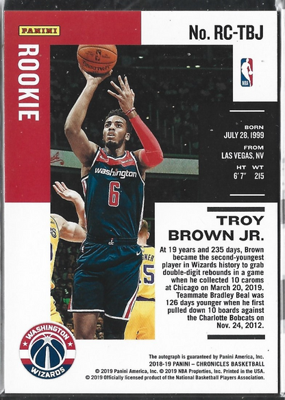 Troy Brown Jr. Chronicles RC Auto /75