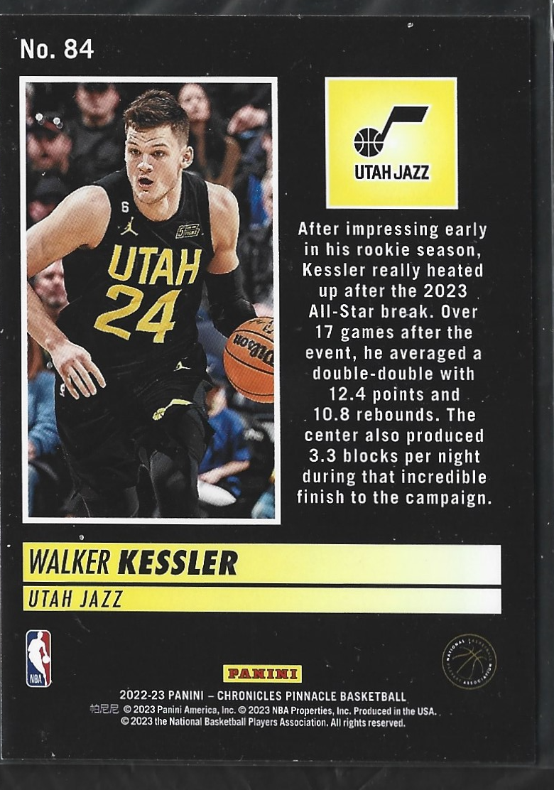 Walker Kessler Pinnacle /75